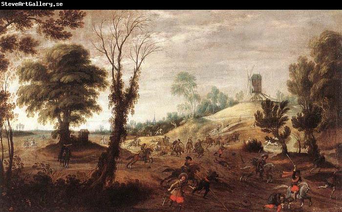 Meulener, Pieter Cavalry Skirmish - Oil on canvas